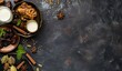 © Eva13186707 - Ramadan Iftar Background: Dates, Milk, and Spices