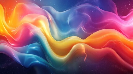 Wall Mural - 4K resolution vibrant rainbow color abstract graphic. Vivid color.