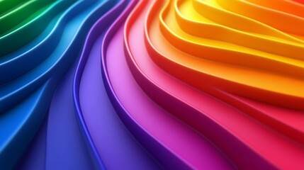 Wall Mural - 4K resolution vibrant rainbow color abstract graphic. Vivid color.