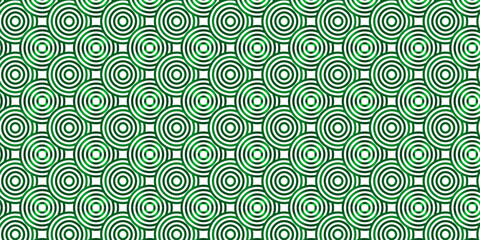 Poster - Seamless circular geometric shape pattern design | Modern spiral pattern background |  Green color vector background for design work in print, presentation, web etc