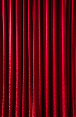 Old fashioned, elegant theater stage velvet curtains