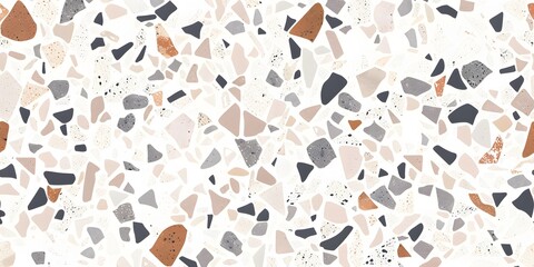 Wall Mural - Neutral Terrazzo Pattern Seamless Texture