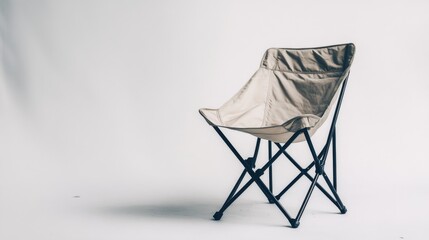 A folding camp chair, shown by itself against a white backdrop.