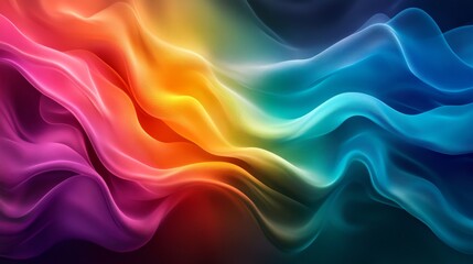 Wall Mural - 4K resolution graphic. Vivid and vibrant rainbow color abstract visual graphic pattern.