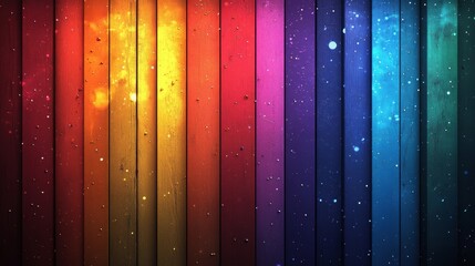 Wall Mural - 4K resolution graphic. Vivid and vibrant rainbow color abstract visual graphic pattern.