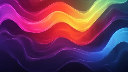 Wall Mural - 4K resolution graphic. Vivid and vibrant rainbow color abstract visual graphic pattern.