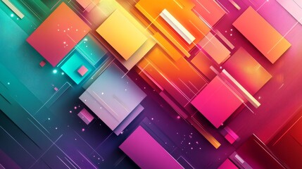 Wall Mural - 4K resolution graphic. Vivid and vibrant rainbow color abstract visual graphic pattern.