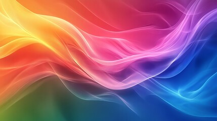 Wall Mural - 4K resolution graphic. Vivid and vibrant rainbow color abstract visual graphic pattern.