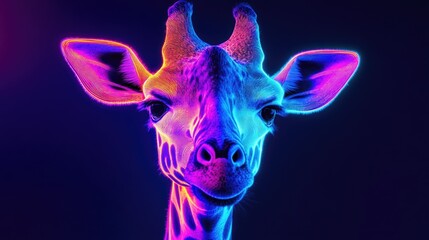 Giraffe Face Close Up