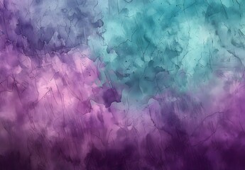 Poster - Abstract Watercolor Background Teal Purple