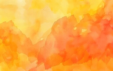 Canvas Print - Minimalist Watercolor Orange Yellow Background