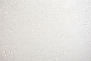 Canvas Print - Elegant White Damask Floral Pattern Background