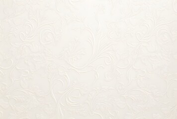 Poster - Elegant White Damask Floral Pattern Background