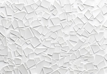 Poster - Abstract White Mosaic Wall Texture Background