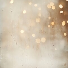 Sticker - Soft muted beige background with delicate light bokeh for elegant design.