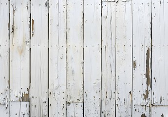 Sticker - Distressed White Wooden Plank Background