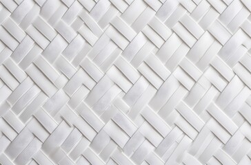 Sticker - White Woven Plastic Background Texture