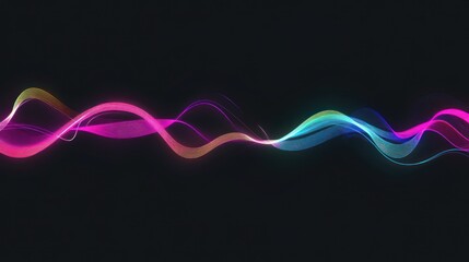 Abstract colorful glowing waves