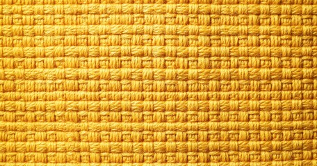 Sticker - Yellow Woven Wool Fabric Texture Background