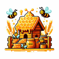 Canvas Print - Creative designs of beehives