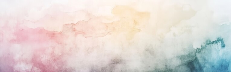 Poster - Abstract watercolor background with gentle hues blending together in soft colors, perfect for artistic projects or creative design work