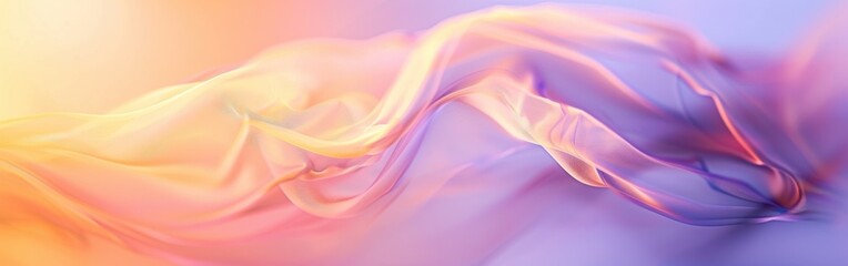 Poster - A colorful, flowing piece of fabric with a warm, orange hue