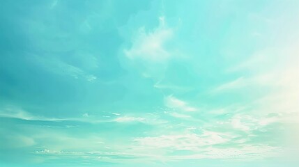 Poster - A blue sky with clouds and a bird flying in it