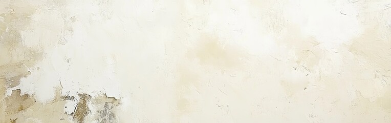 Aufkleber - Abstract textured wall in soft beige tones with visible cracks, peeling paint, and weathered details evident in an indoor setting during daylight