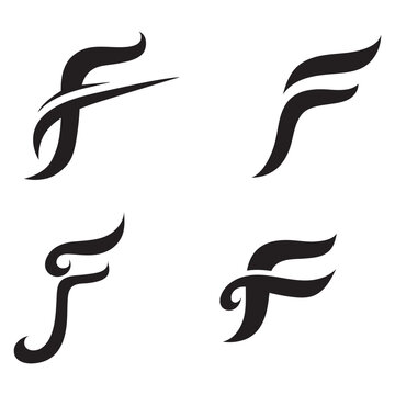 F letter logo template