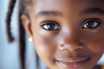 Wall Mural - Innocent Eyes of a Young Girl