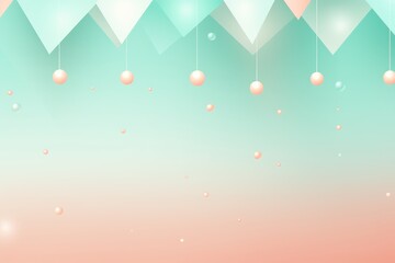 Poster - Minimalist composition of geometric shapes in soft pink, mint, and light lavender pastel colors