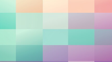 Poster - Minimalist composition of geometric lines in soft pastels  pink, mint, and lavender harmony