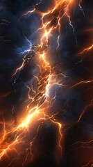 Sticker - Electric lighting effect thunderstorm lightning abstract.