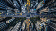 © bmf-foto.de - drone photo top view traffic in the city