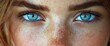 © AIChroma - Close-up of Blue Eyes with Freckles