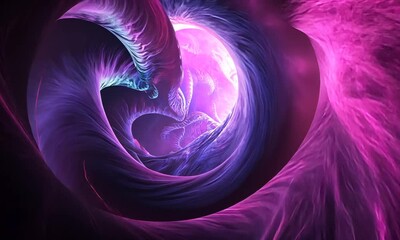 Wall Mural - abstract purple and pink swirling nebula