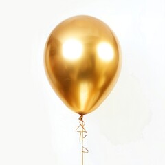 Poster - Golden balloon white background celebration anniversary.