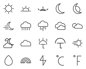 set of weather icons