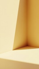 Poster - Minimalist beige abstract corner with soft shadows