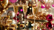 © Michaël - champagne glasses and christmas decorations
