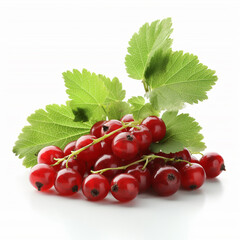 Wall Mural - red currant isolated on white background