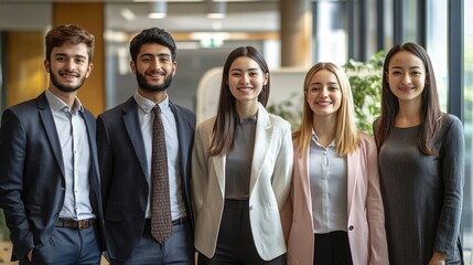 Poster - Diverse Group of Professionals in Modern Office Setting