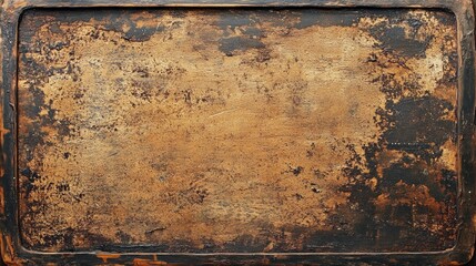 Aufkleber - A wooden sign with a black background and a few brown spots