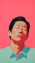 Wall Mural - Chinese man art portrait adult.