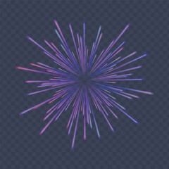 Poster - Neon stripes in the form of drill, turns and swirl. Illustration of high speed concept. Image of speed motion on the road. Abstract background in blue and purple neon glow colors