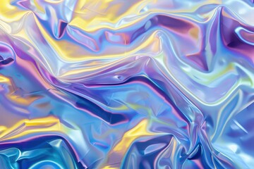Wall Mural - A piece of fabric with a rainbow pattern, generative ai image