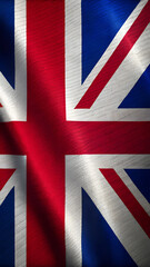 3D Rendering of two flags from United Kingdom or Britain and French Republic together with fabric texture, bilateral relations, peace and conflict between countries, great for background