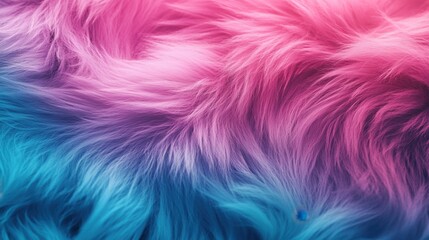 Pink and blue furry background showing soft texture and fluffy feel