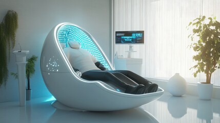 Poster - advanced technology futuristic dental cabinet of the future