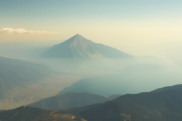 Wall Mural - Mountain empty outdoors nature smoke.